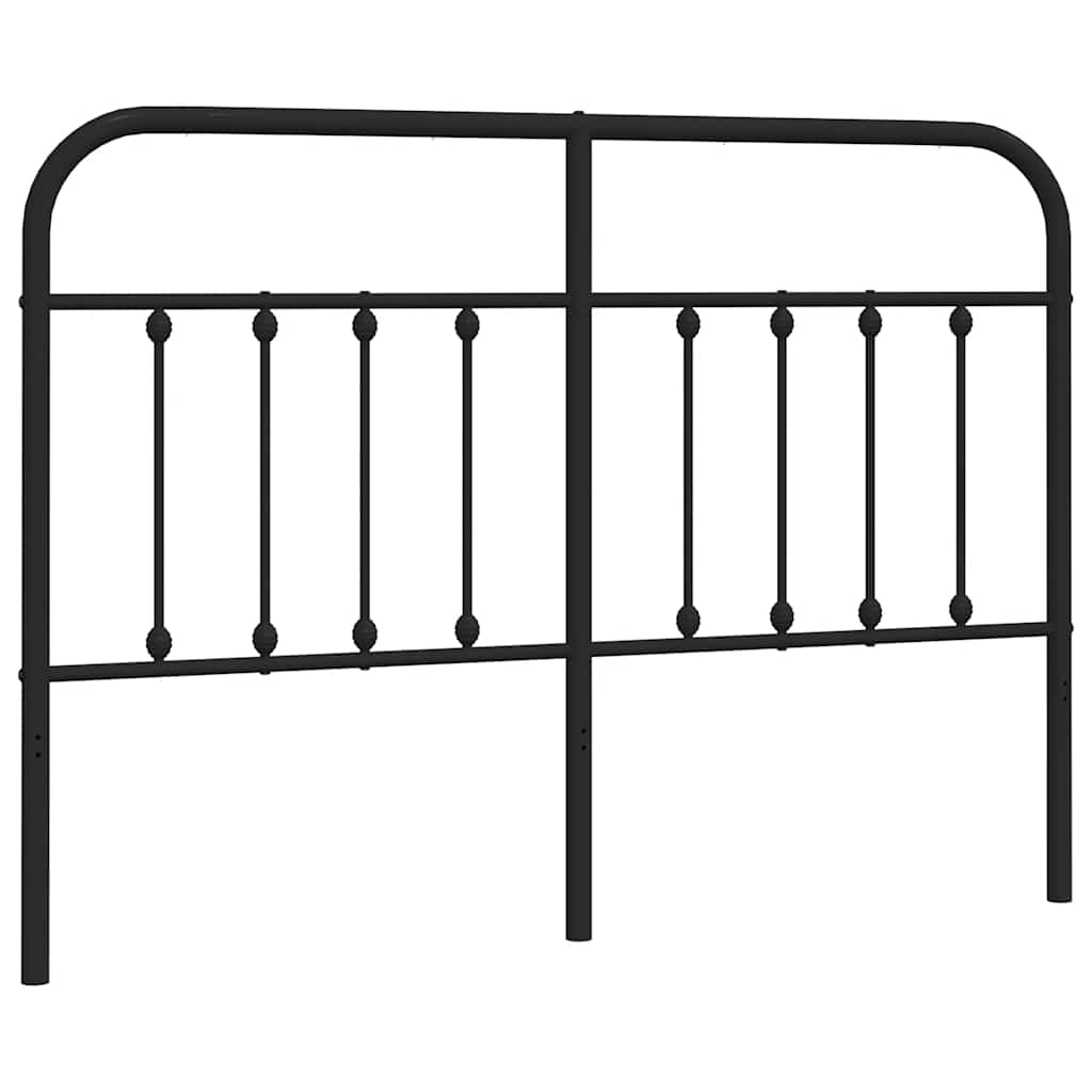 Metal Headboard Black 150 cm