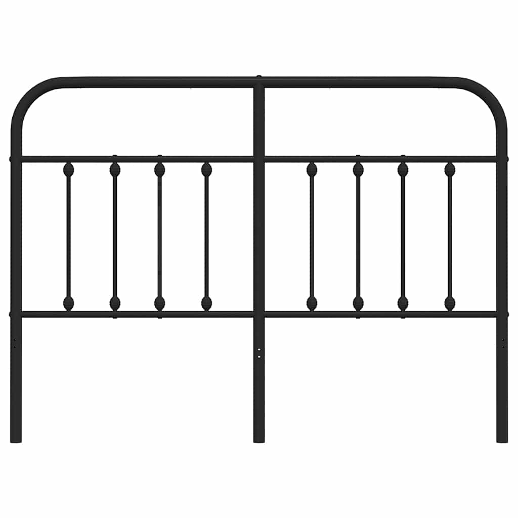 Metal Headboard Black 150 cm
