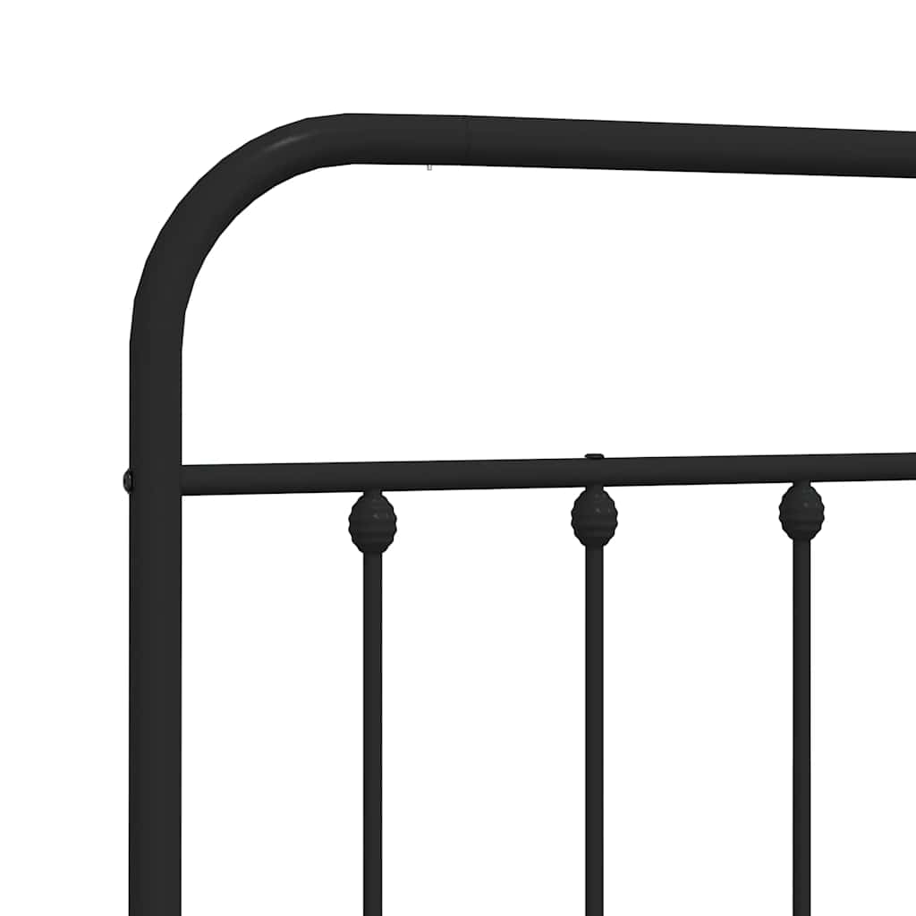 Metal Headboard Black 193 cm