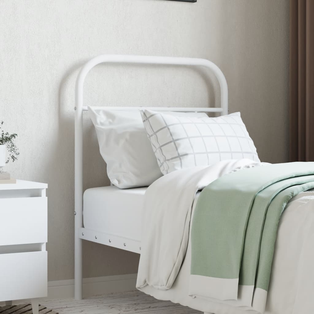 Metal Headboard White 75 cm