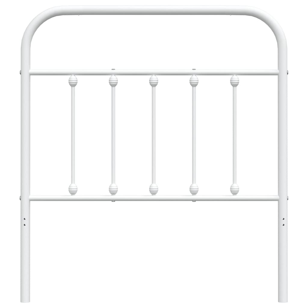 Metal Headboard White 80 cm