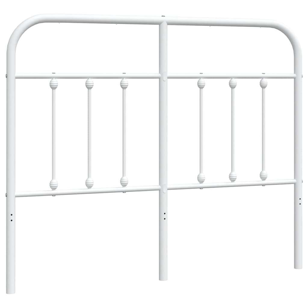 Metal Headboard White 120 cm