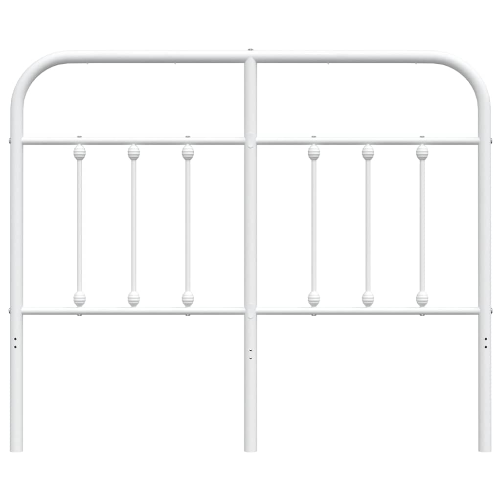 Metal Headboard White 120 cm