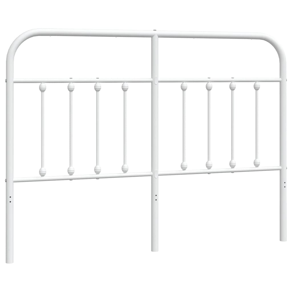Metal Headboard White 135 cm