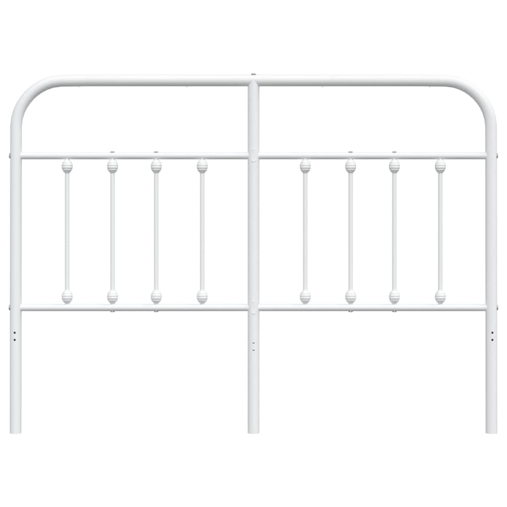 Metal Headboard White 135 cm
