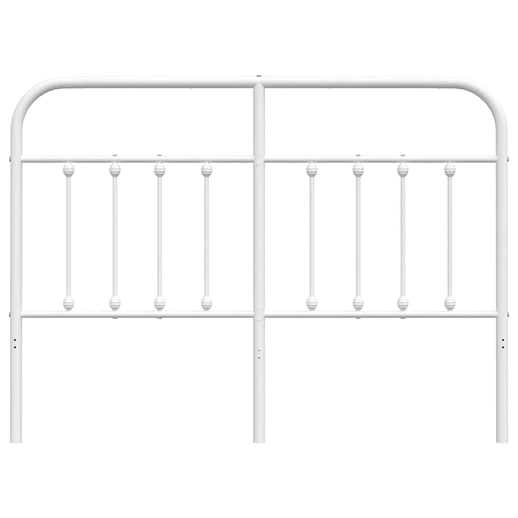 Metal Headboard White 150 cm