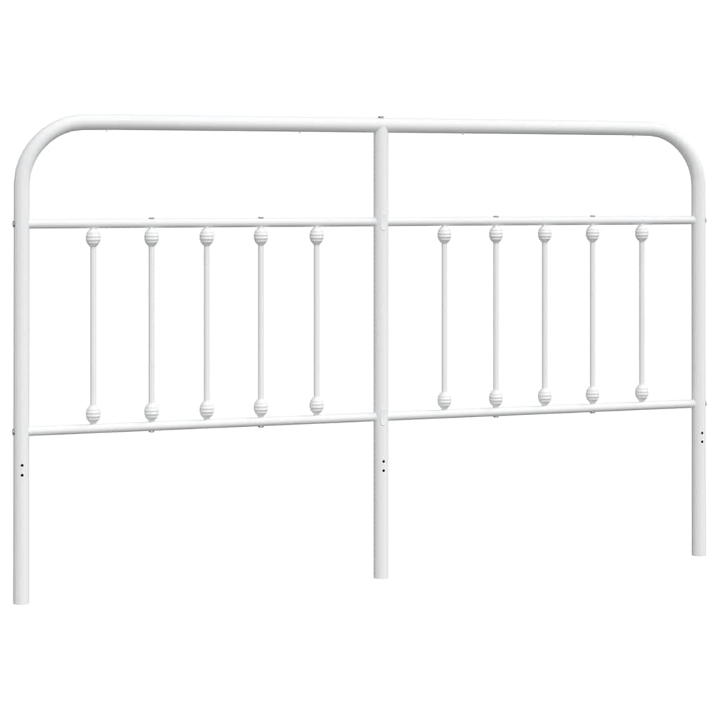 Metal Headboard White 160 cm