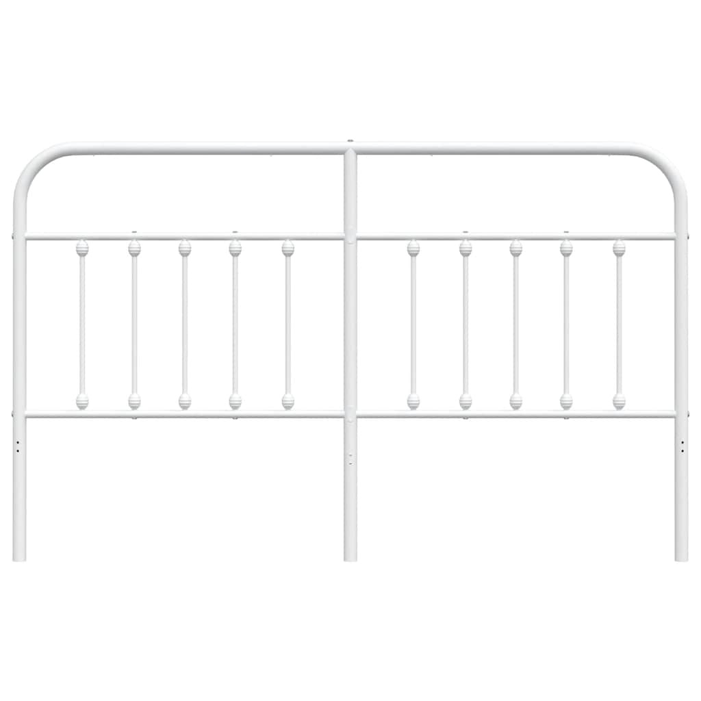 Metal Headboard White 160 cm