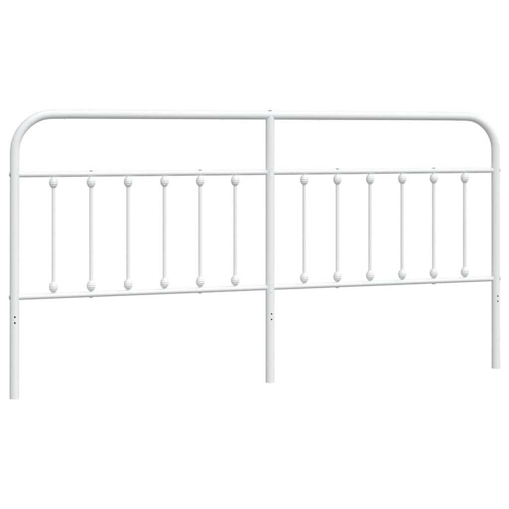 Metal Headboard White 193 cm