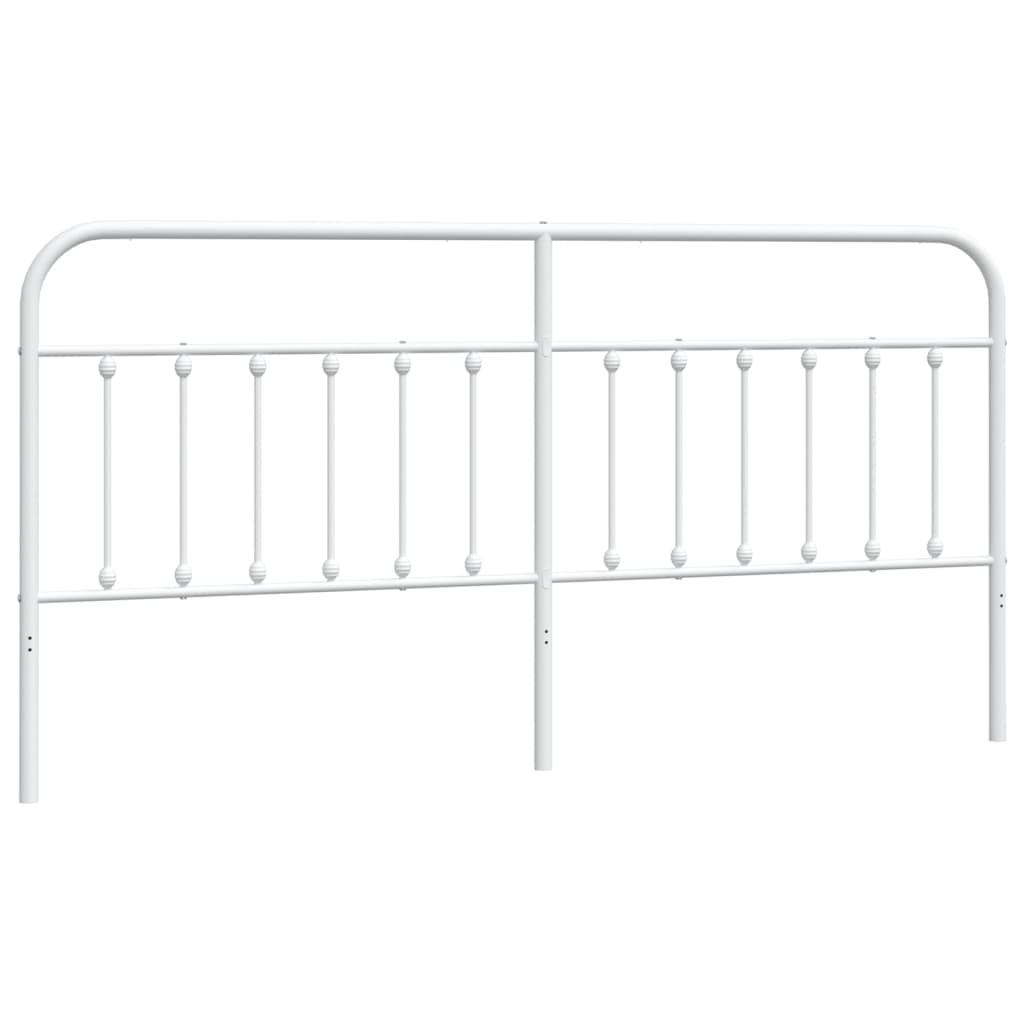 Metal Headboard White 200 cm