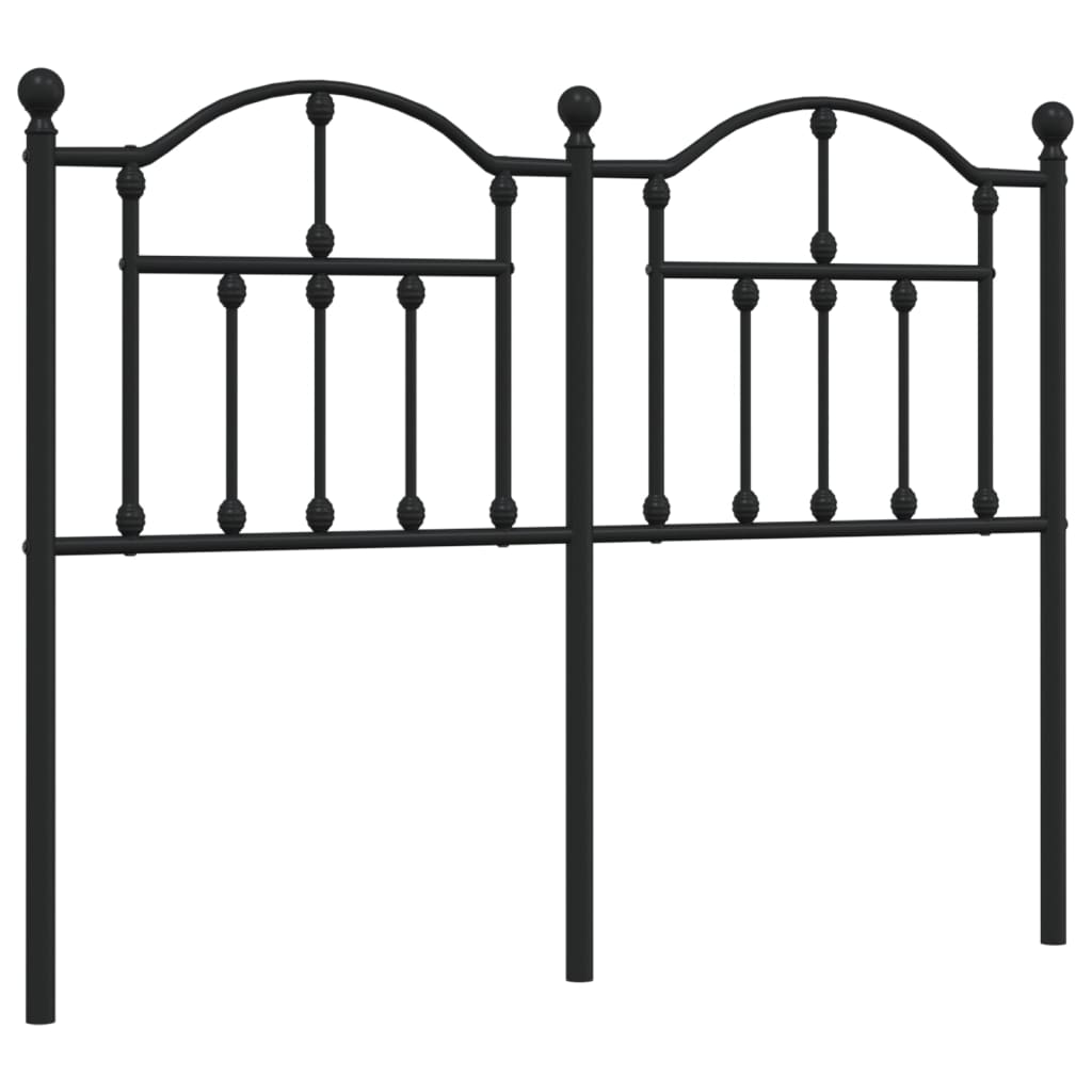 Metal Headboard Black 120 cm