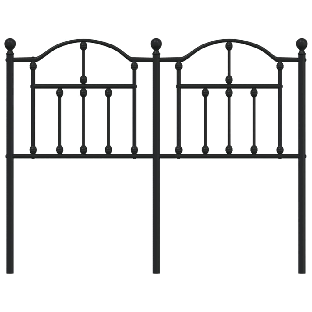 Metal Headboard Black 120 cm