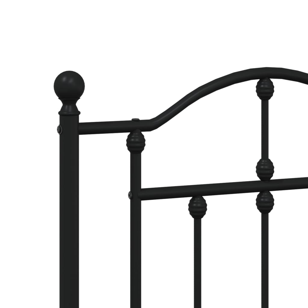 Metal Headboard Black 140 cm