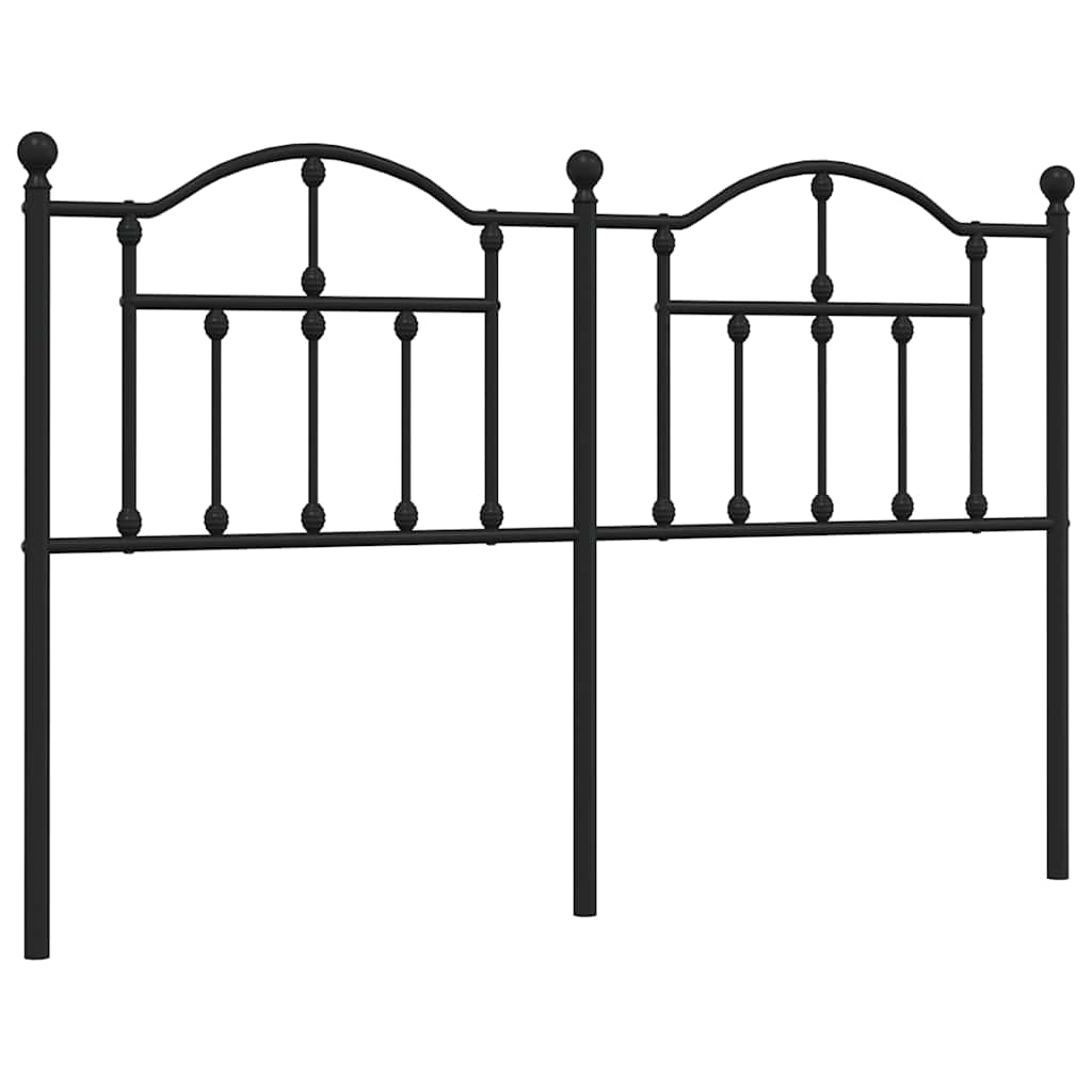 Metal Headboard Black 150 cm
