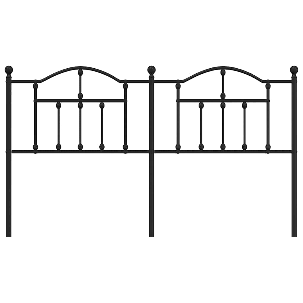 Metal Headboard Black 160 cm