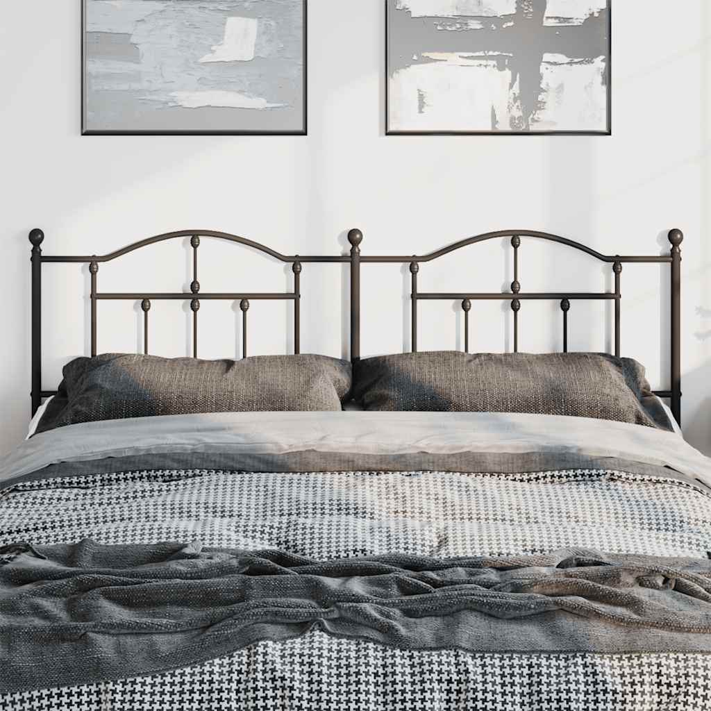 Metal Headboard Black 193 cm