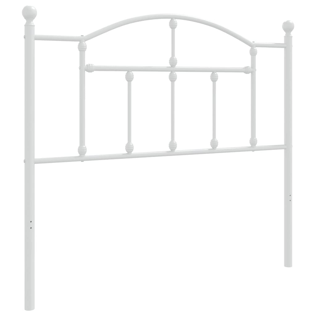 Metal Headboard White 100 cm