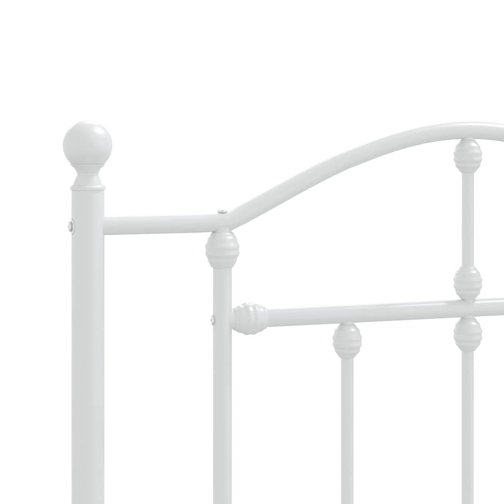 Metal Headboard White 100 cm