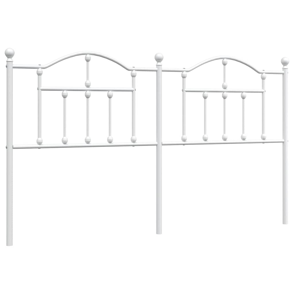 Metal Headboard White 160 cm