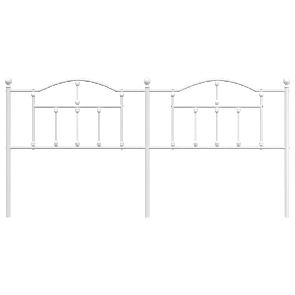 Metal Headboard White 200 cm