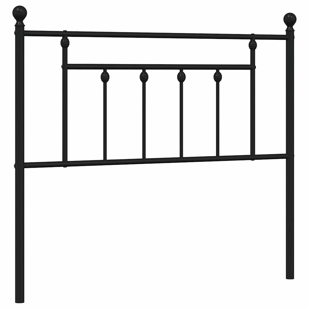 Metal Headboard Black 100 cm