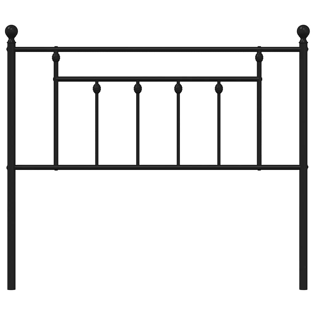 Metal Headboard Black 100 cm