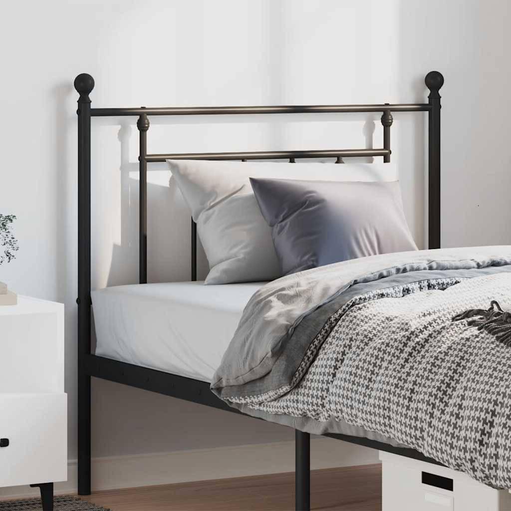 Metal Headboard Black 100 cm