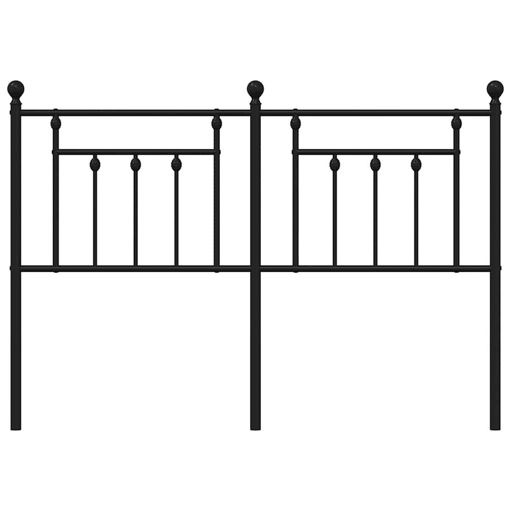 Metal Headboard Black 150 cm
