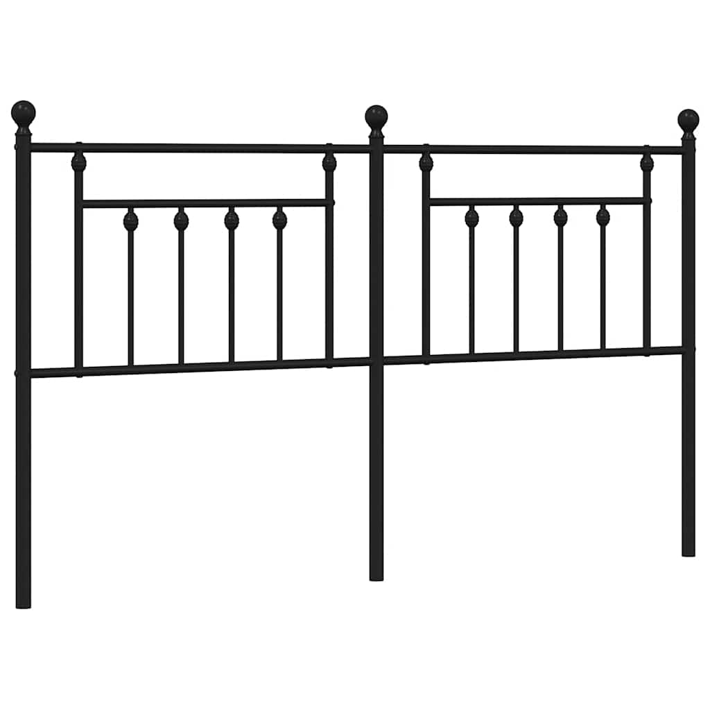 Metal Headboard Black 160 cm
