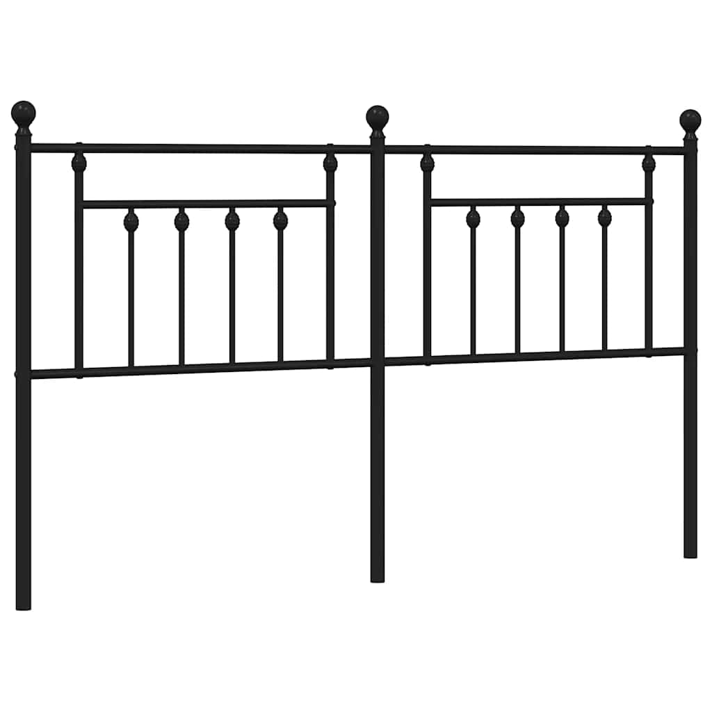 Metal Headboard Black 180 cm