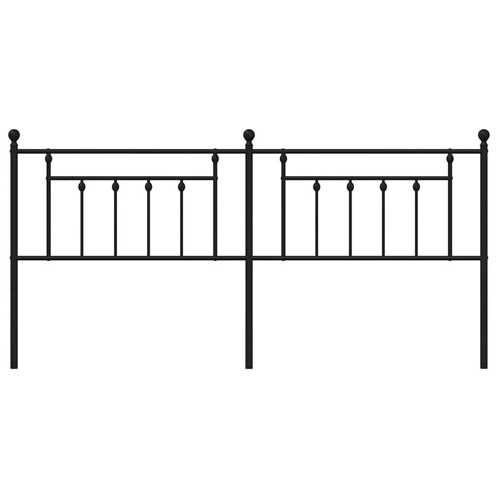 Metal Headboard Black 193 cm