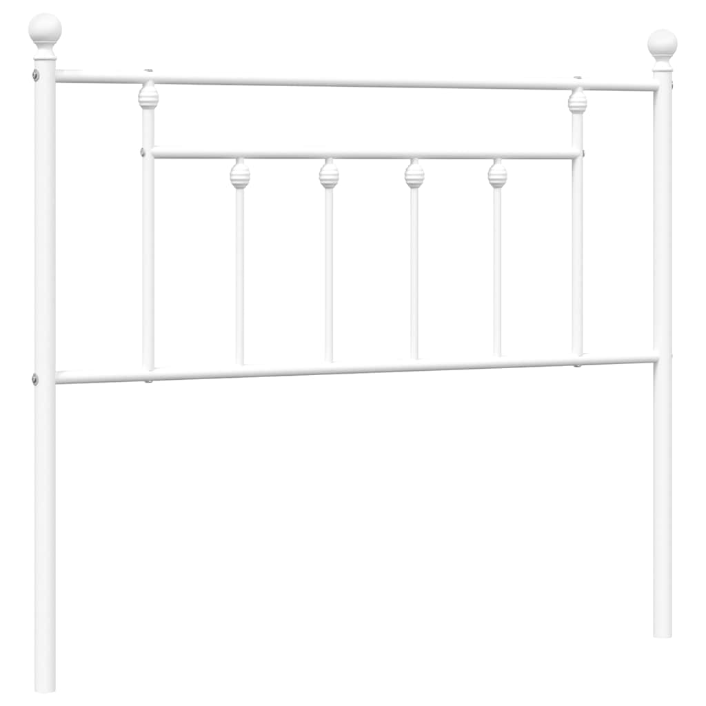 Metal Headboard White 100 cm
