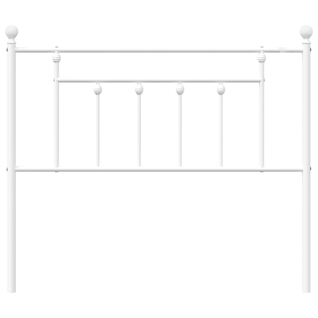 Metal Headboard White 100 cm