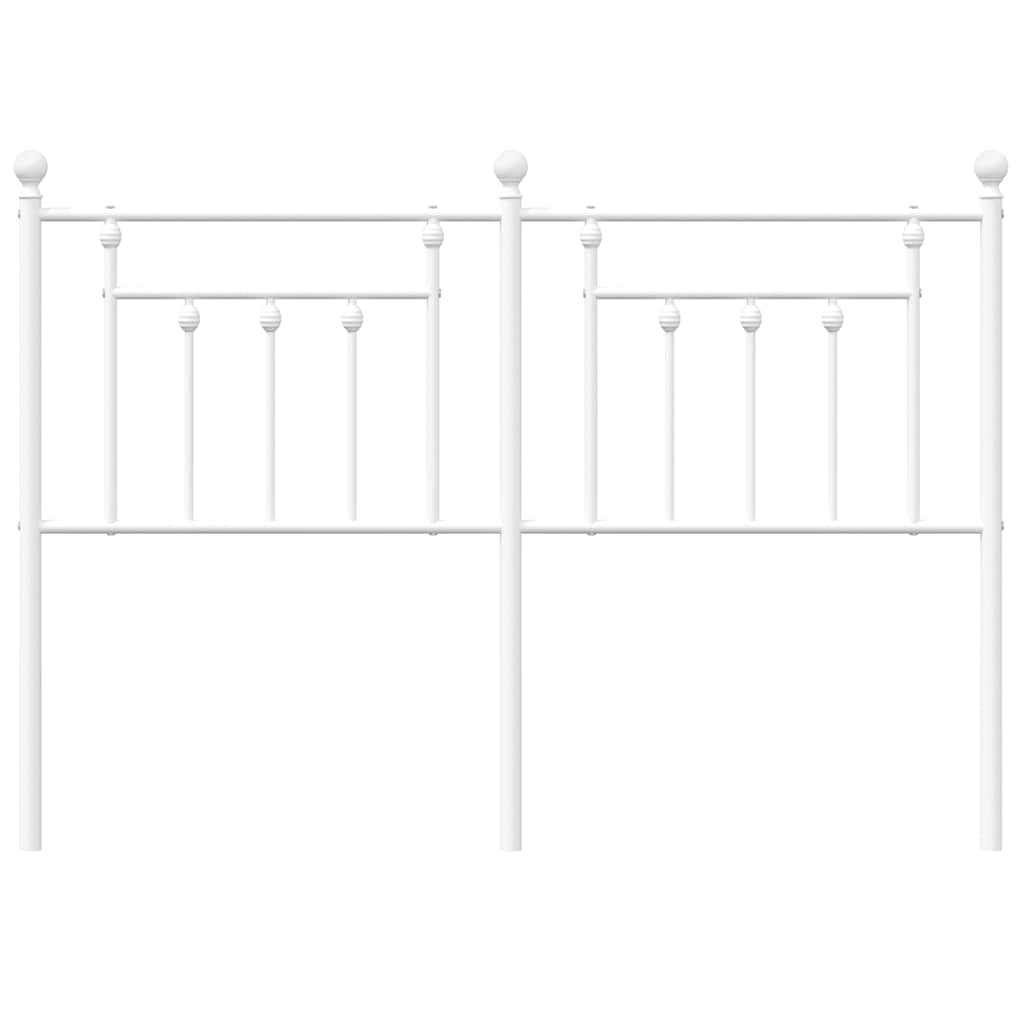 Metal Headboard White 135 cm