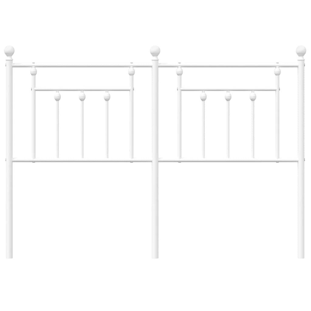Metal Headboard White 140 cm