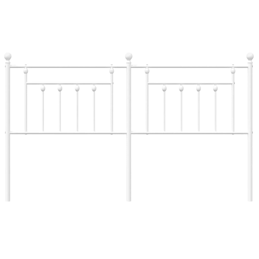 Metal Headboard White 160 cm