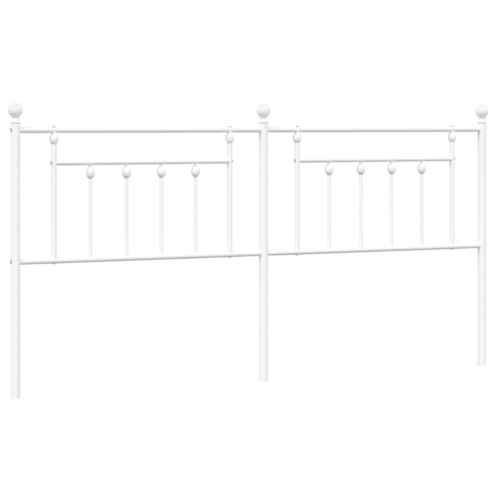 Metal Headboard White 200 cm