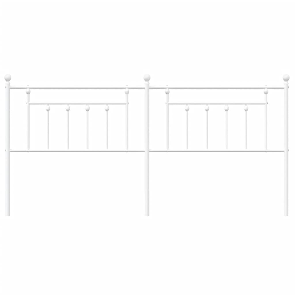Metal Headboard White 200 cm