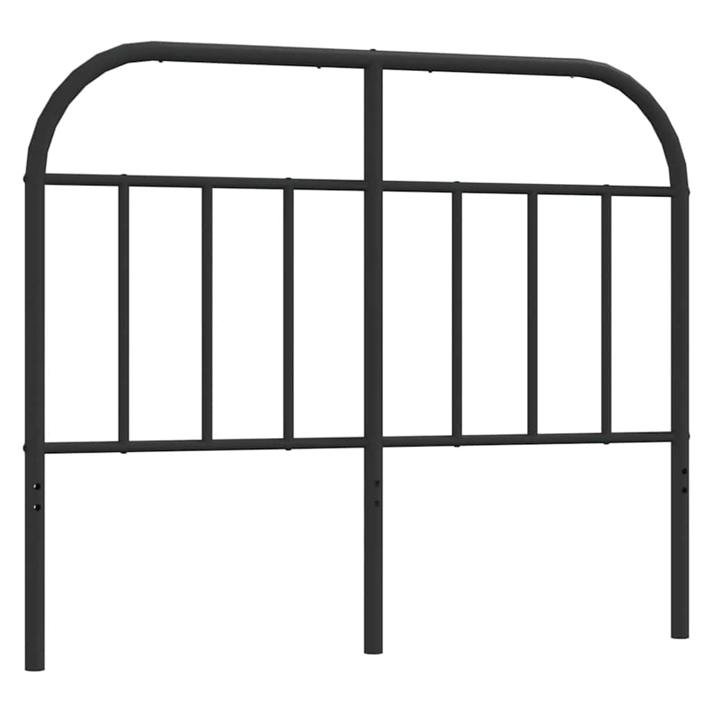 Metal Headboard Black 120 cm
