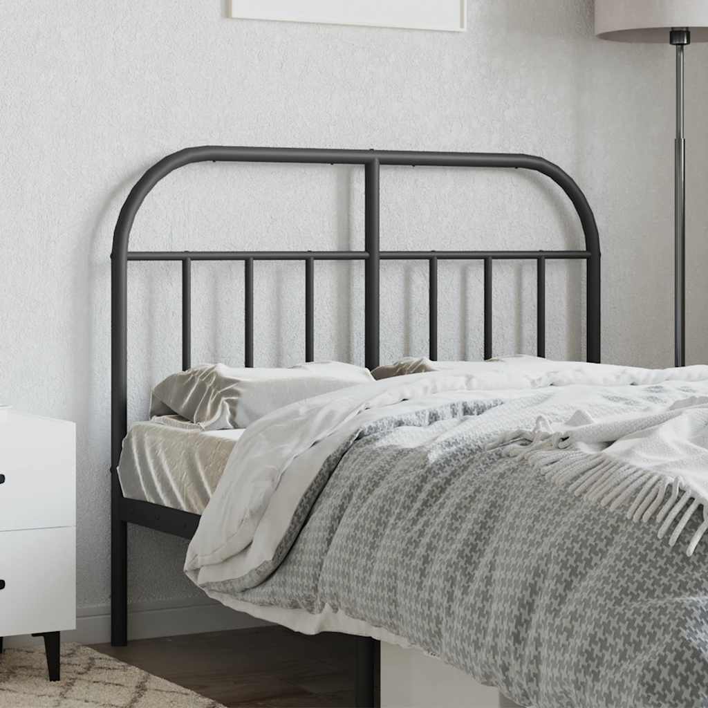 Metal Headboard Black 120 cm