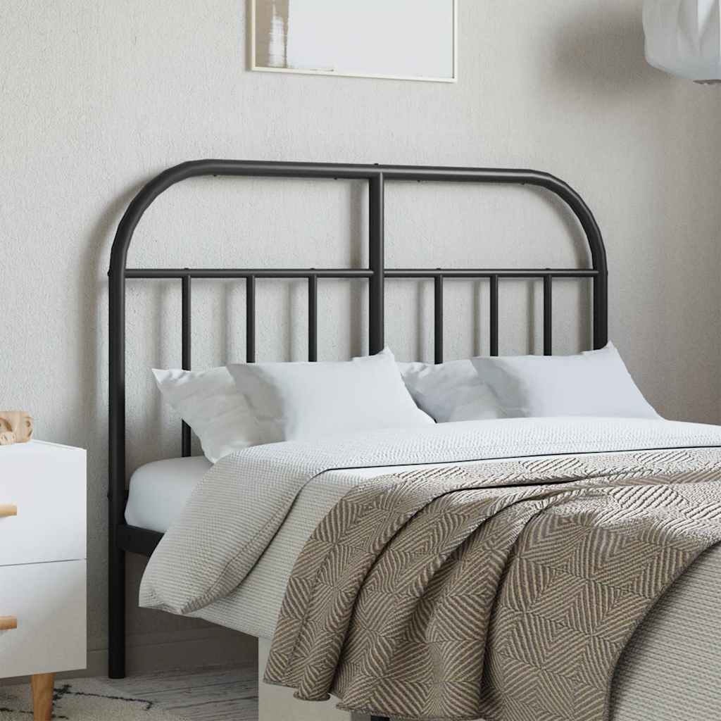 Metal Headboard Black 120 cm