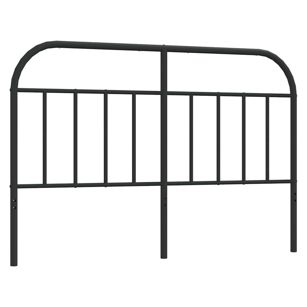Metal Headboard Black 150 cm