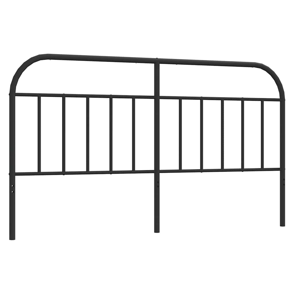 Metal Headboard Black 180 cm