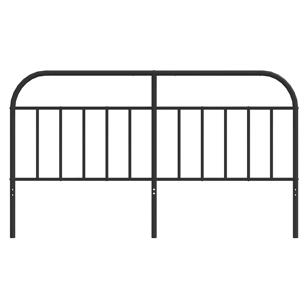 Metal Headboard Black 180 cm