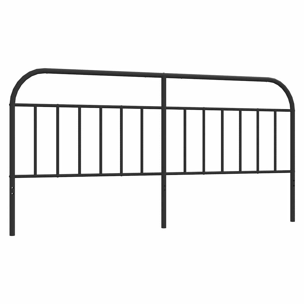 Metal Headboard Black 193 cm