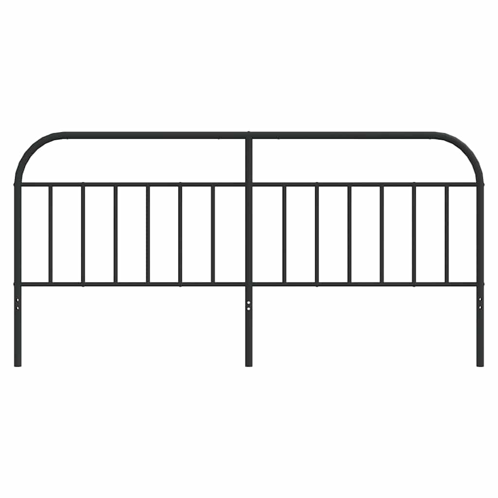 Metal Headboard Black 193 cm