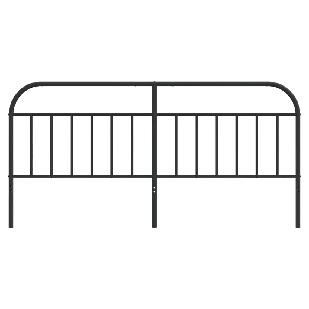 Metal Headboard Black 200 cm