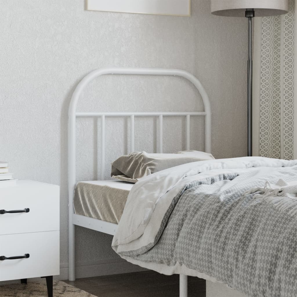 Metal Headboard White 75 cm
