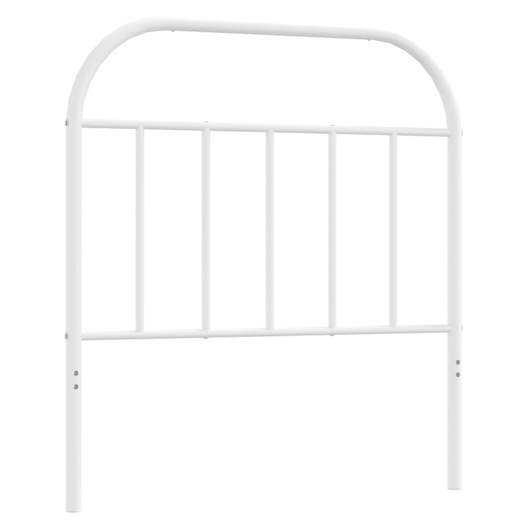 Metal Headboard White 80 cm