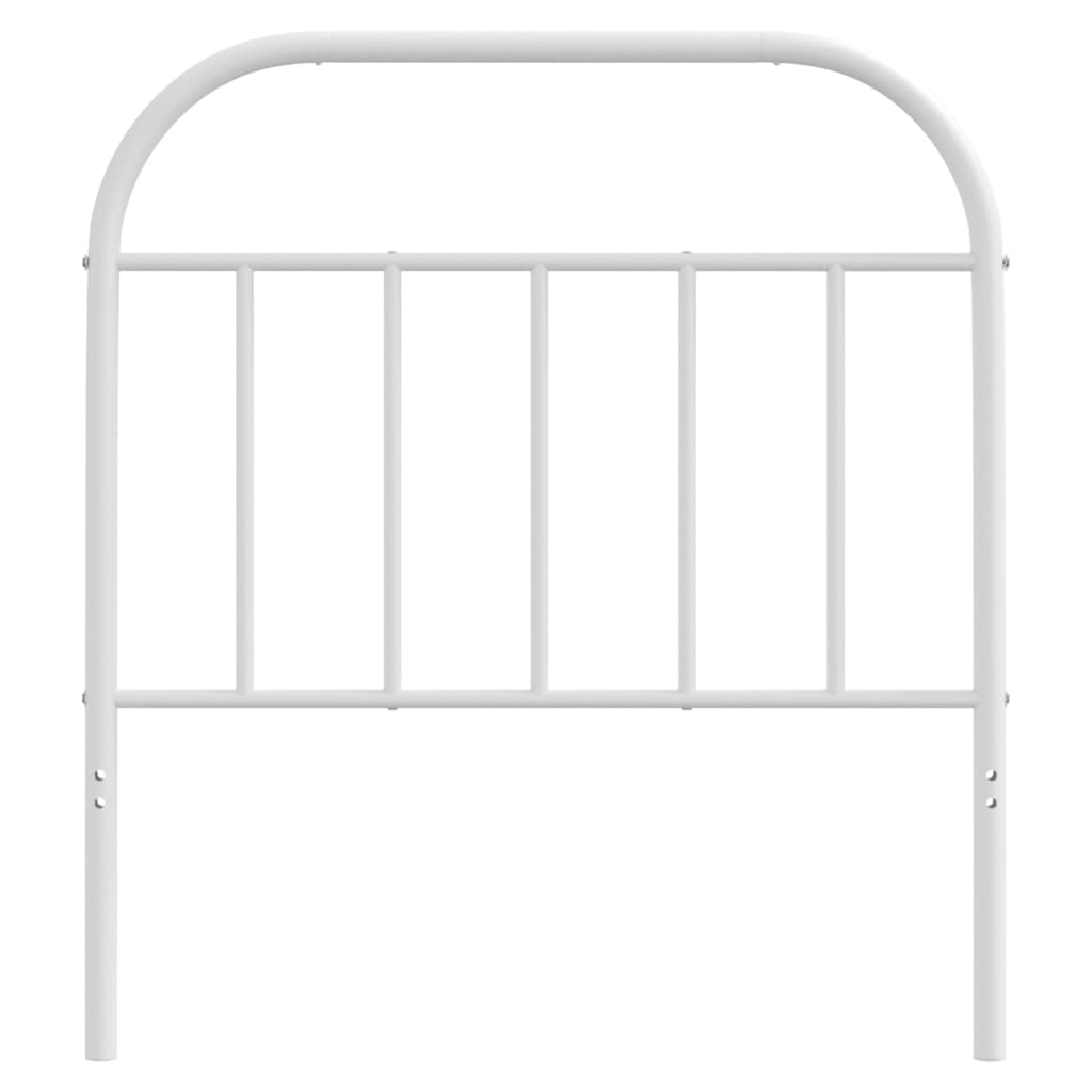 Metal Headboard White 80 cm
